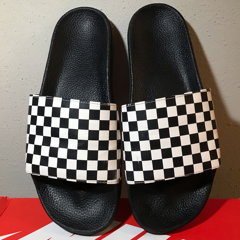 VANS CHECKERBOARD LA COSTA SLIDES